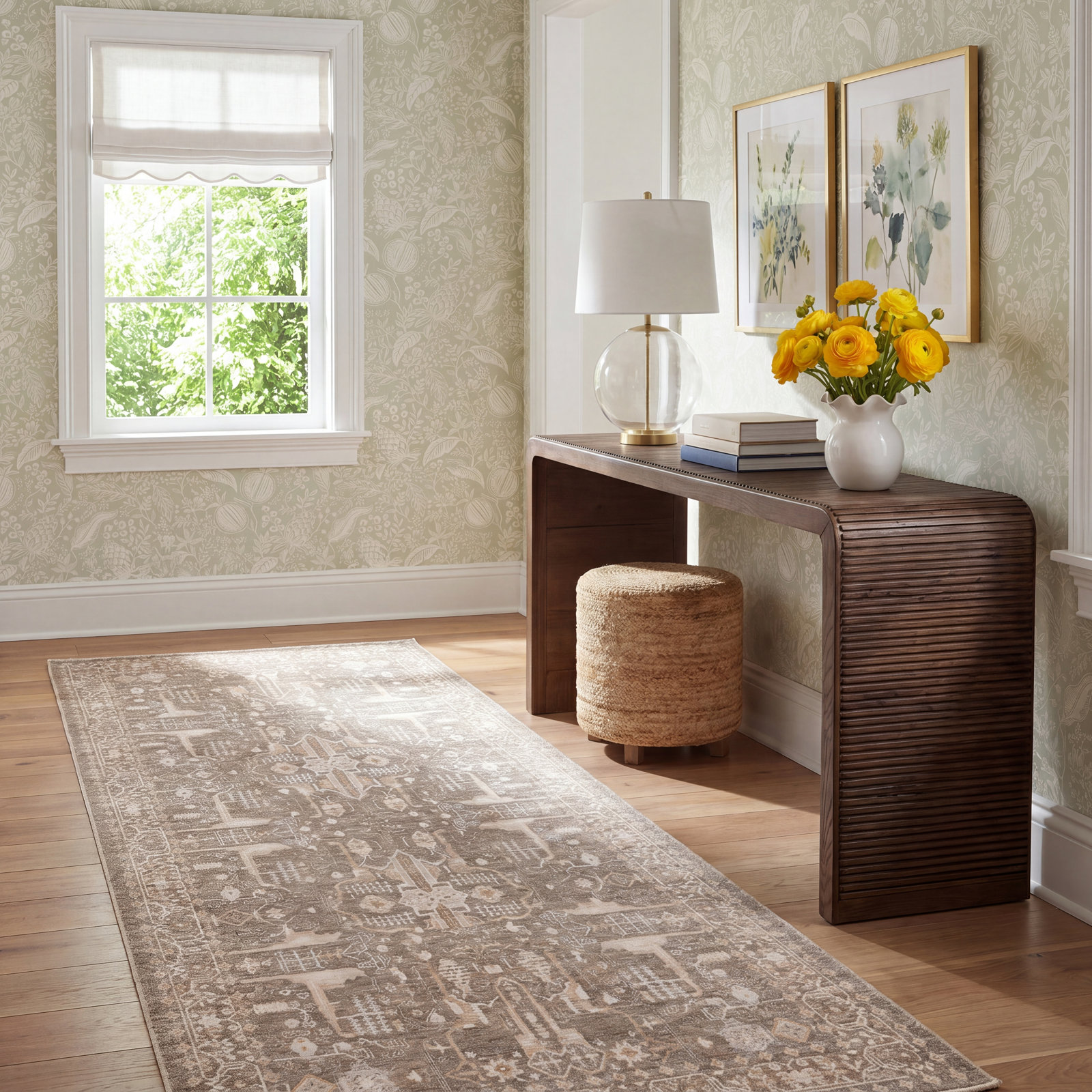 Kerin Taupe/Cream Rug, Runner 3' x 10'