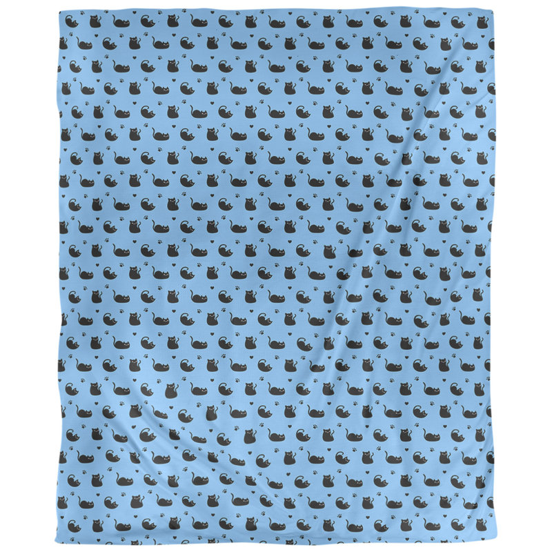 Tissu pour chat, Sergé de coton, L 58 po x l 36 po, Bleu