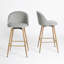 Tabouret de bar avec tabouret de comptoir pivotant à hauteur de siège de 26 po avec repose-pieds pour îlot de cuisine Cusick-1564007541-1604978081