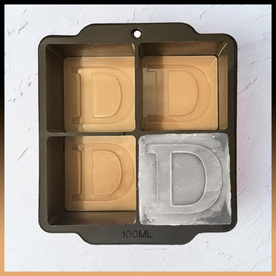 Custom Letter D Monogram Ice Cube Mold – 2 Inch Large Initial Silicone Ice Tray, Perfect Personalized Gift (Great For Cocktails, Whiskey & Beverages),