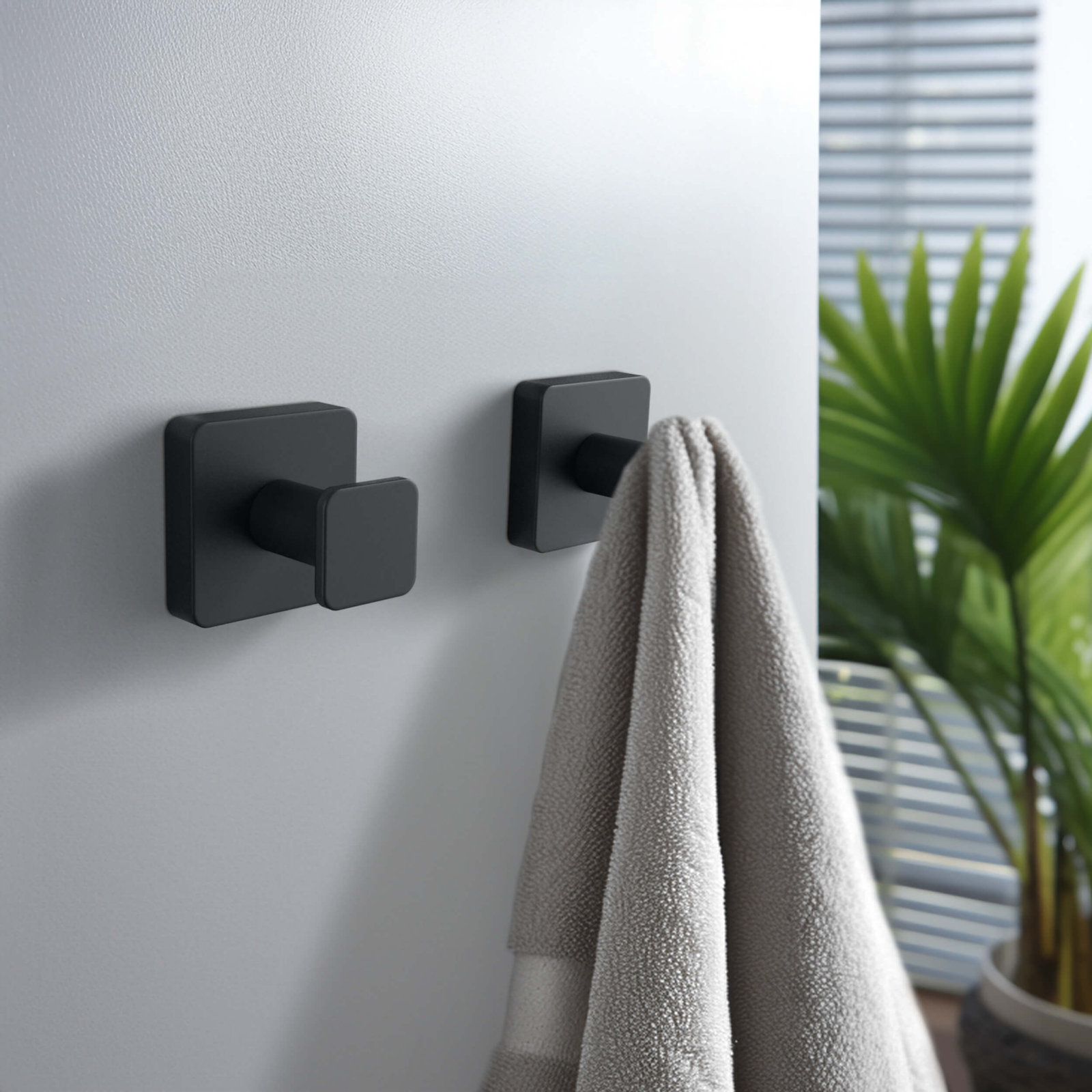 Blaze Wall Mounted Robe Hook, Matte Black