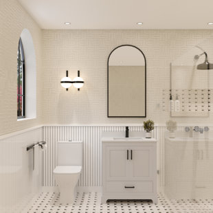 Ensemble de meuble-lavabo simple 30 po avec plateau en quartz Maya