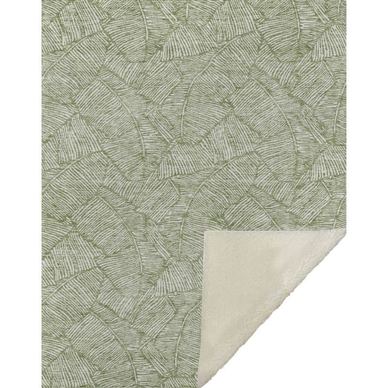Jeté floral Sherpa ASB913 Addison, Floral 1, Vert