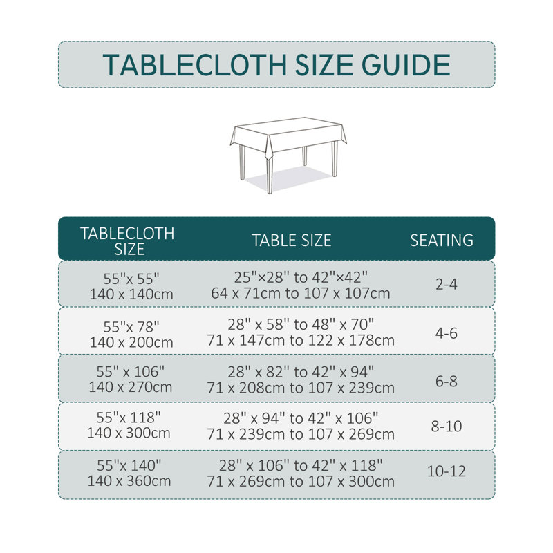 Ayen Geometric Tablecloth, 106" L x 55" W