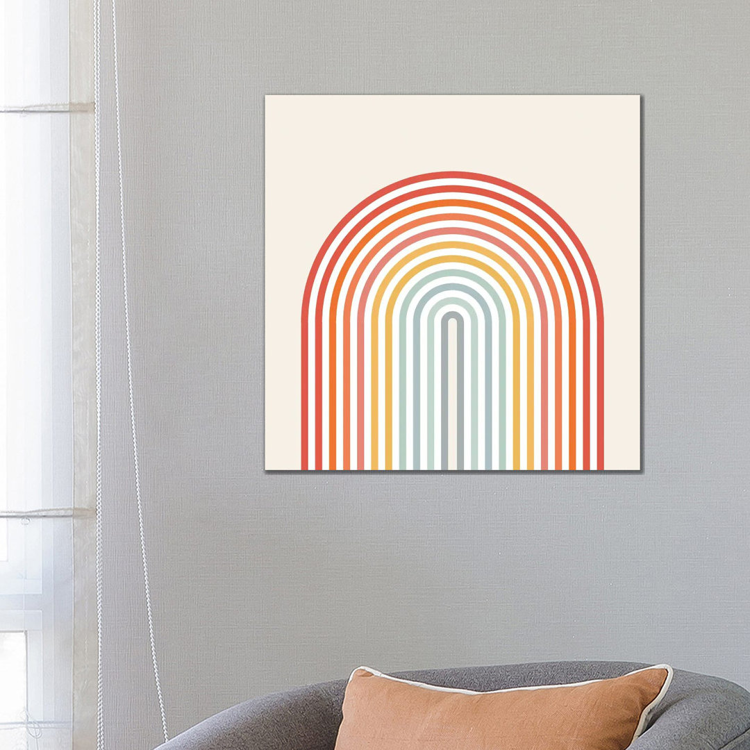 Minimalistischer Regenbogen von Show Me Mars - Gallery-Wrapped Canvas Giclée