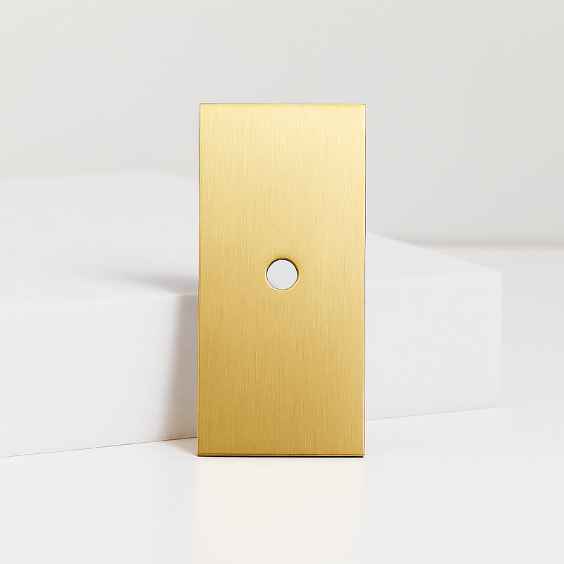 2.25" Modern Brass Rectangular Backplate