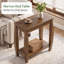 Table de bout en bois massif, table d'appoint étroite