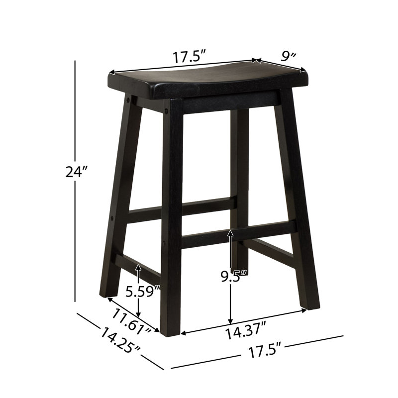 TABOURET SADDLE 24 po, 1, Noir