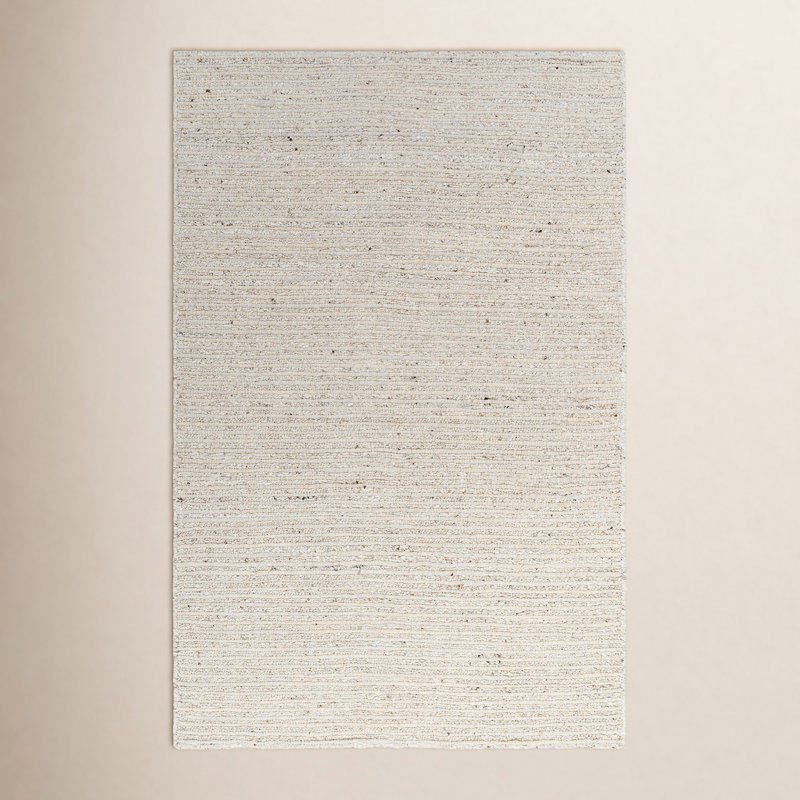 Miramar Wool Striped Area Rug in Beige, Rectangle 2' x 3'