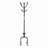 Coat Rack, Hall Tree, Free Standing, 8 Hooks, Entryway, 74"H, Bedroom, Black Metal, Transitional