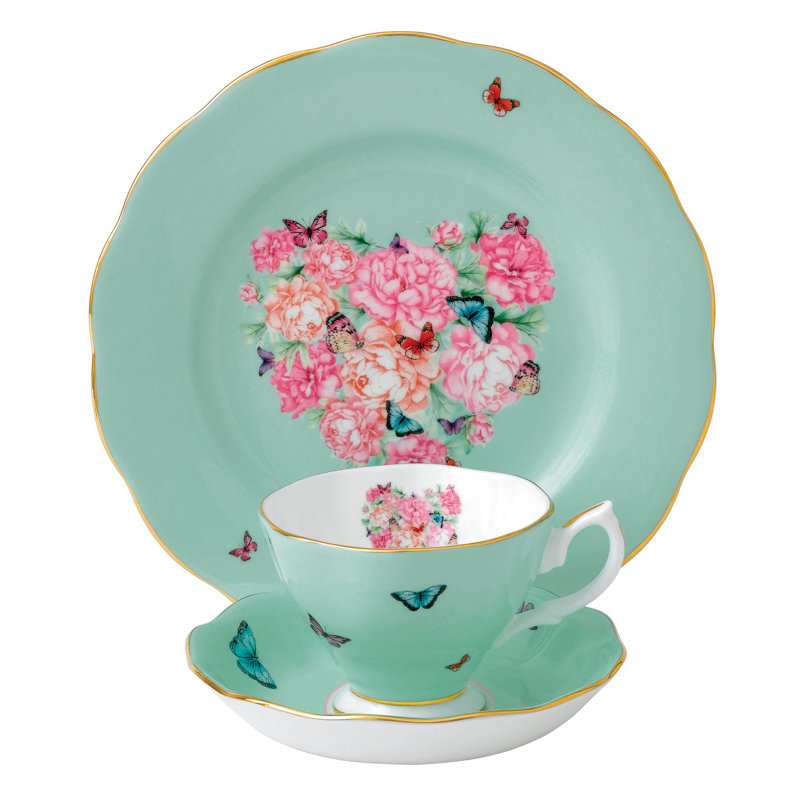 Friendship Royal Albert Miranda Kerr Blessings 3 Piece Bone China Saucer Set