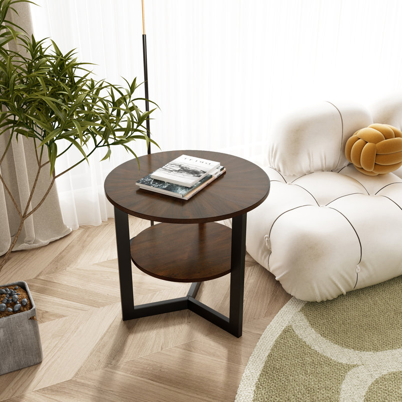 Huckle Frame End Table, Rustic Brown
