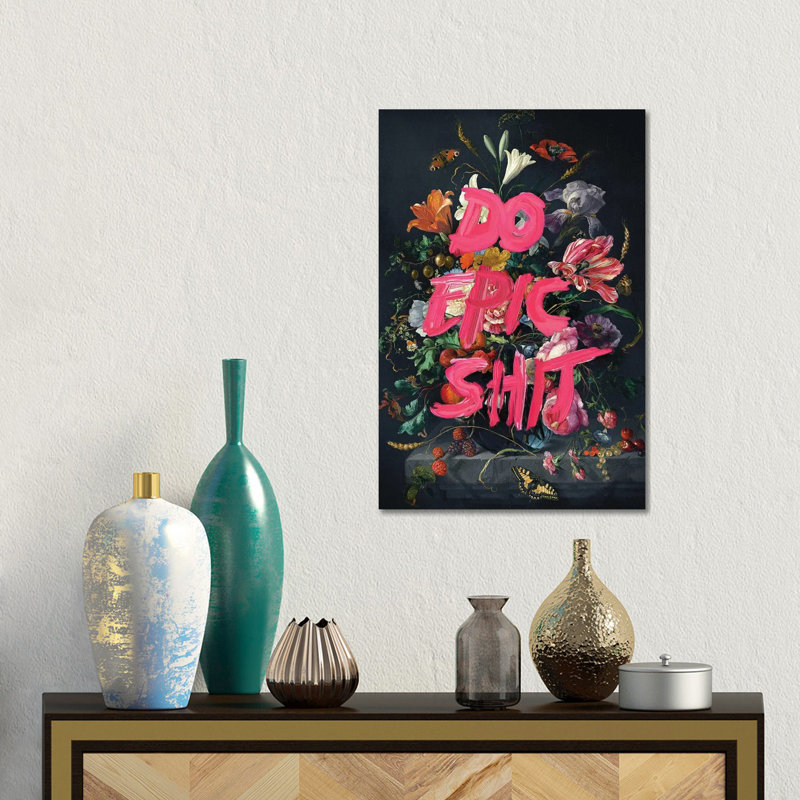 Do Epic Shit Motivational Quote Canvas Art 18x12 in