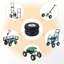 8cm H x 25.5cm W x 25.5cm D 100kg Garden Sack Truck Wheel