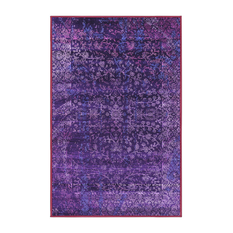 Tapis mauve Mid-Century 2567, Rectangle 7 pi x 10 pi