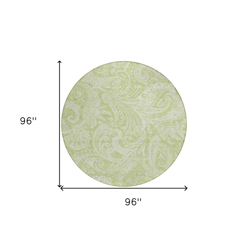 Tapis ivoire rond 8 po