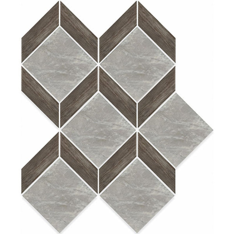 Porcelain Random Wall & Floor Tile, Gray/Brown