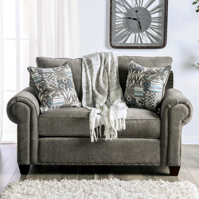 Dew 73" Chenille Rolled Arm Loveseat