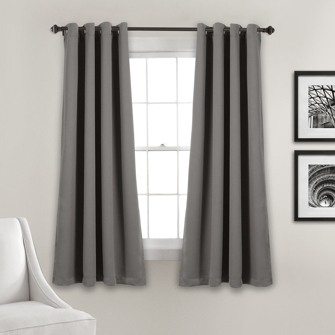 Lush Solid Blackout Grommet Curtain Panels (Set of 2) Lush Decor Curtain 