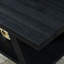 Table basse contemporaine à finition noire en bois reproduit avec tablette et pieds à grand angle pour un rangement supplémentaire-1957406533-1957406397