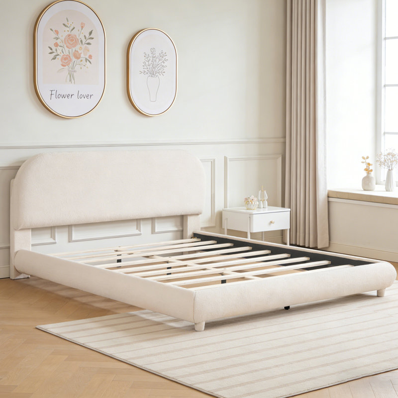 Structure de lit plateforme tapissier grand