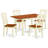 5 Piece Dining Room Furniture Set Includes a Rectangle Wooden Table with Butterfly Leaf and 4 Kitchen Dining Chairs, Buttermilk & Cherry-226842287-135040080-135040082