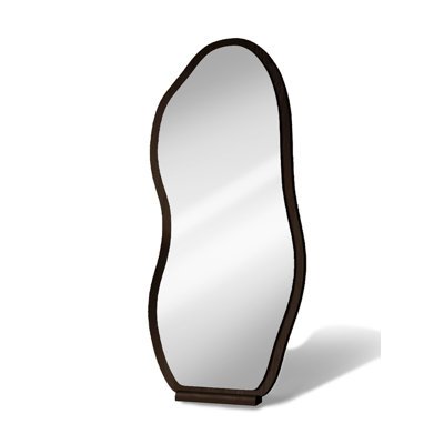 French-Style Retro Irregular Wall-Mounted Floor Mirror With Full-Length View
