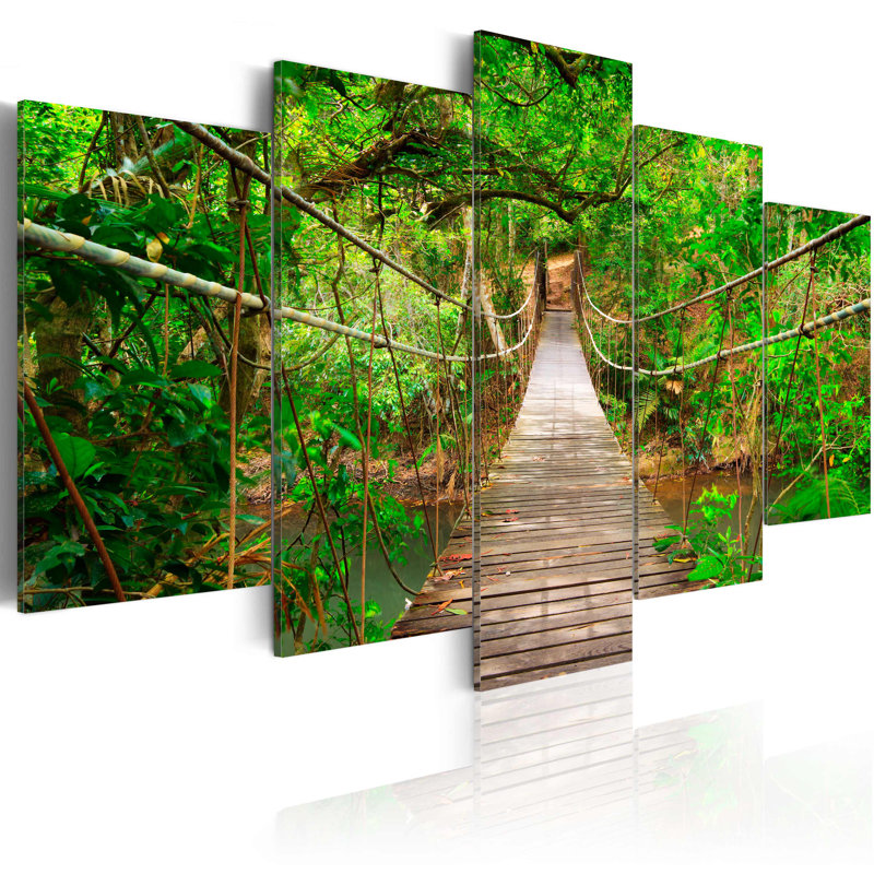 5 Piece No Frame Print on Canvas, 200 cm x 100 cm
