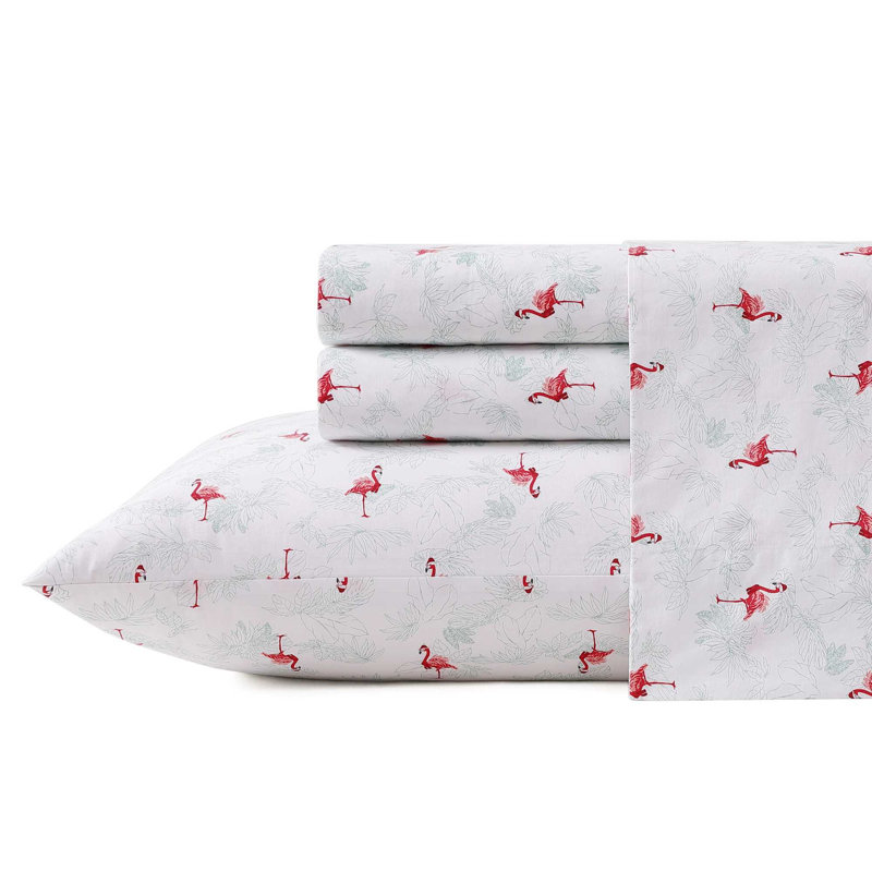 Tommy Bahama Casablanca Garden Shower Curtain, Ensemble de draps pour très grand lit avec 2 taie