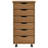 Jennarae MOSS 6-Drawer Chest with Wheels, Solid Pinewood-152338195