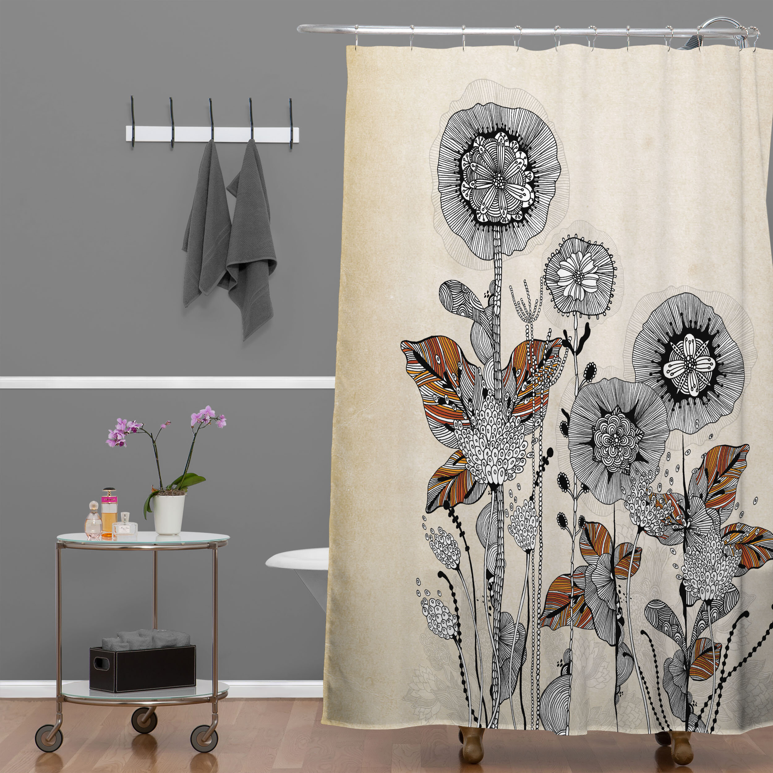 Langley Street Eccles Floral Shower Curtain & Reviews | Wayfair