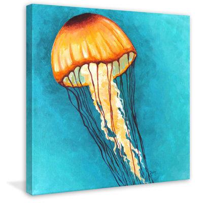 «Jellyfish Yellow», reproduction sur toile tendue