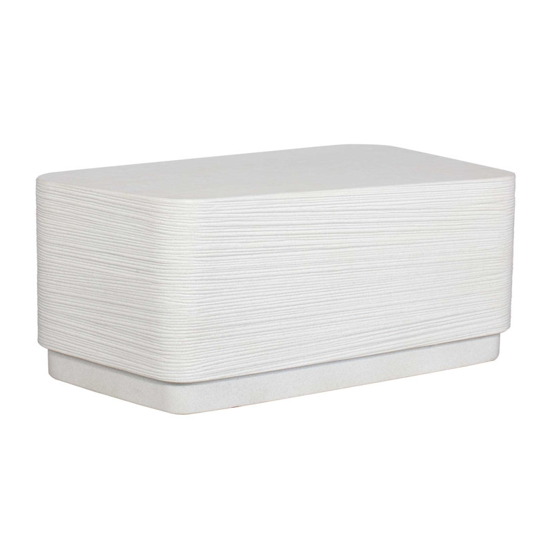  Saltwater White Concrete Coffee Table