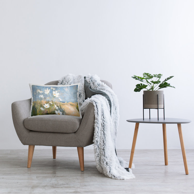 Coussin Seaside Wildflowers Scenery