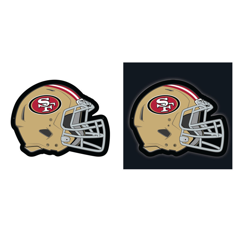 Enseigne murale lumineuse NFL à DEL pour casque, San Francisco 49ers