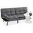 George Oliver  Upholstered Convertible Sofa With Adjustable Arms And Backs-511791188