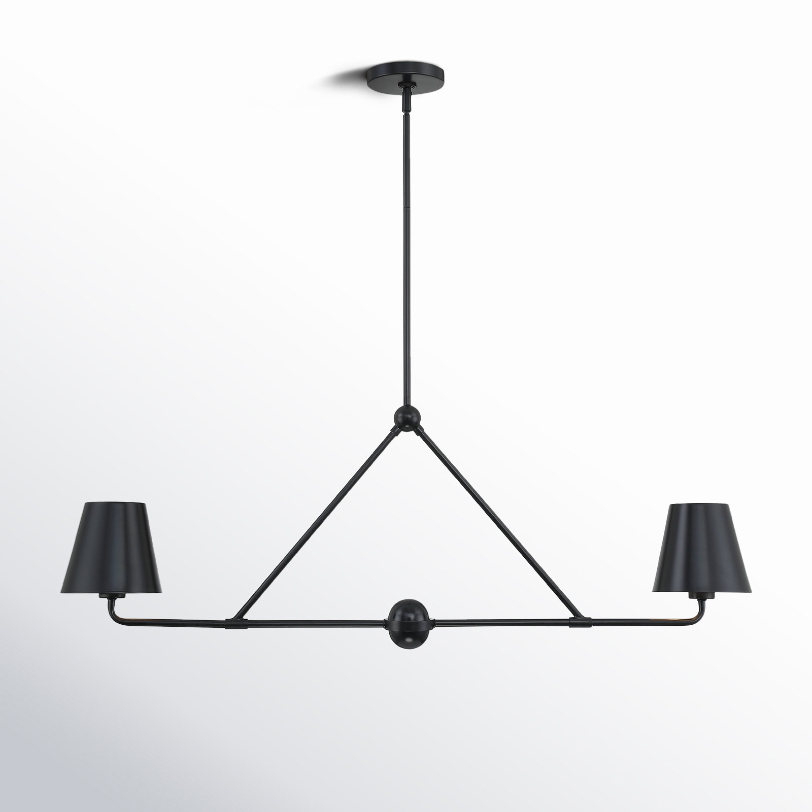 Kinston 2-Light Chandelier, Black