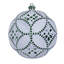 Vickerman Etch Antique White Brush Ornament Set.-654260643-654260647