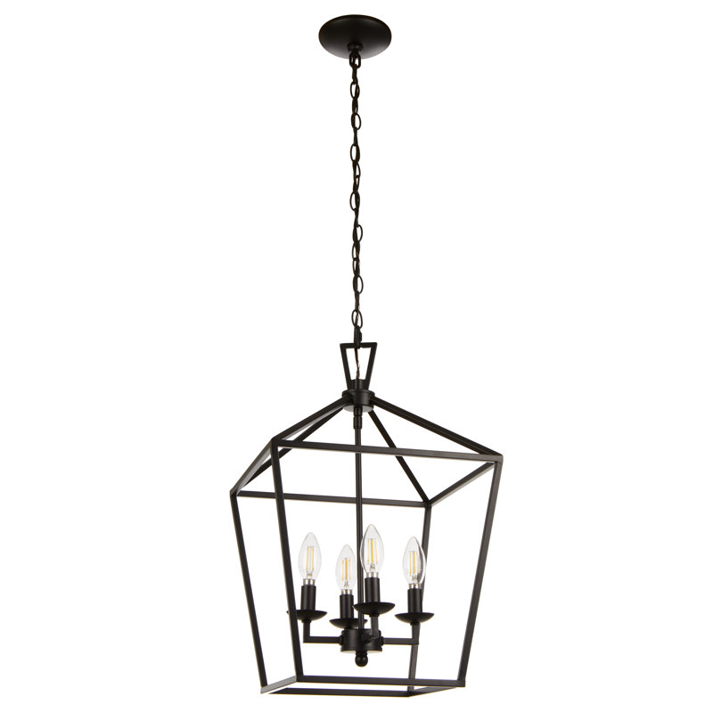 Lustre cage noir 4 lumières Florentien