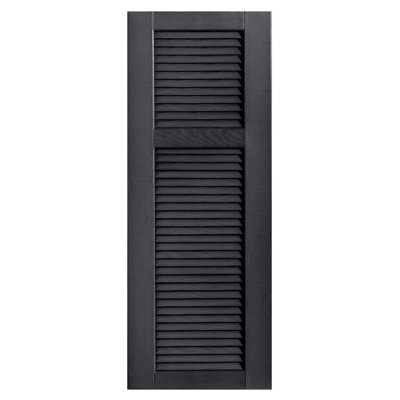 Straight Top Cottage-style Open Louver Shutters Pair