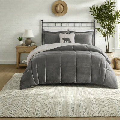Cozy Hypoallergenic Bedding Sets, Plush Sherpa Reversible For Home