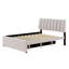Lit plateforme tapissier avec lit gigogne-967648391