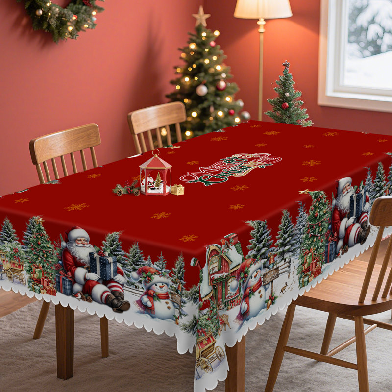 Nappe lavable en polyester pour Noël, L 70,8 po x l 0,2 po