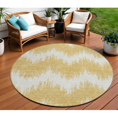 Tapis rond lavable intérieur et extérieur 8 pi