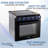 RecPro 17 InchTall 3 Burner Propane RV Stove Gas Range without Range Hood, Silver