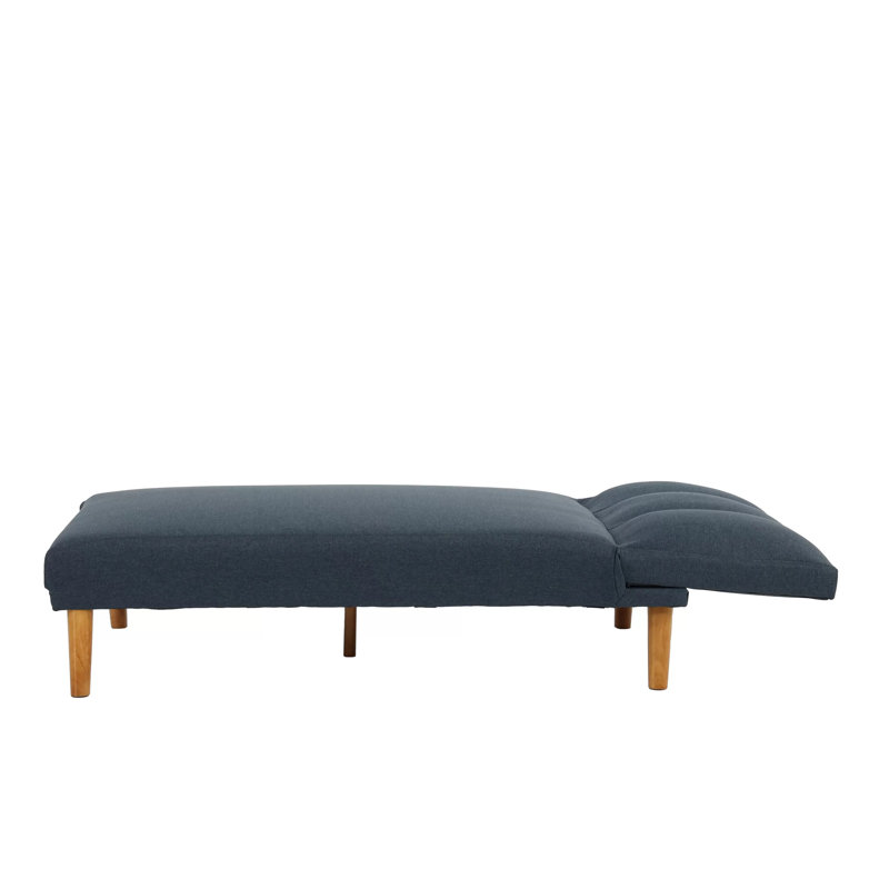 Chaise longue rembourrée Genoveffa, Mélange de polyester bleu marine