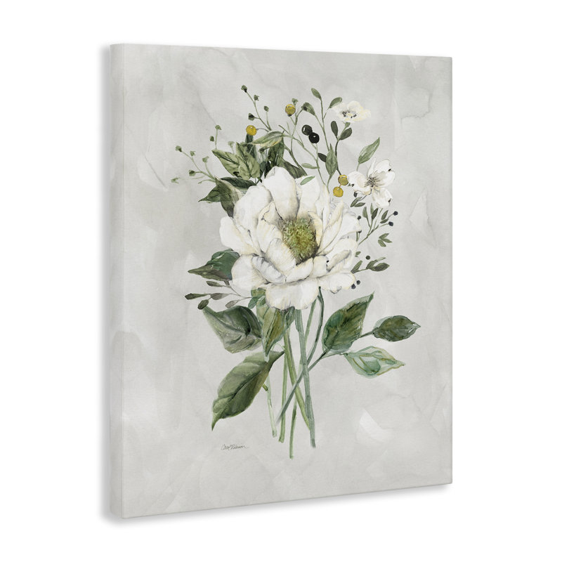 "White Flower Bundle", art mural par Carol Robinson, H 30 po x l 24 po