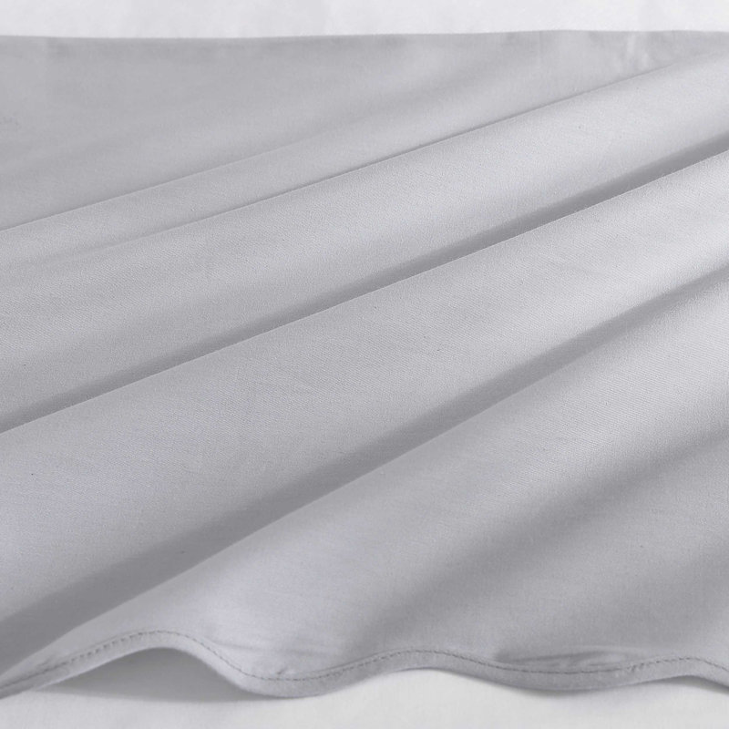 Stone Cottage Solid Scalloped Cotton Bedskirt, Queen, Gray