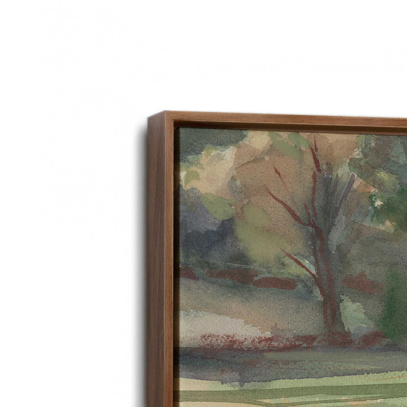 «Grazing Cows» par Stephen Calcasola, reproduction d'art sur toile, H 30 po x l 40 po, Brun