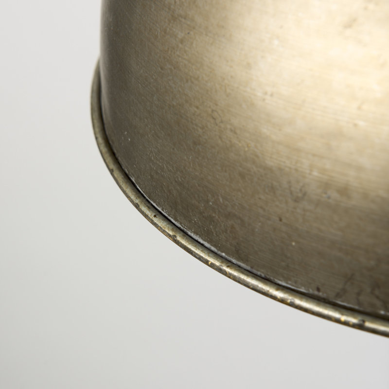 1 - Light Pendant, Silver/Antiqued Gold
